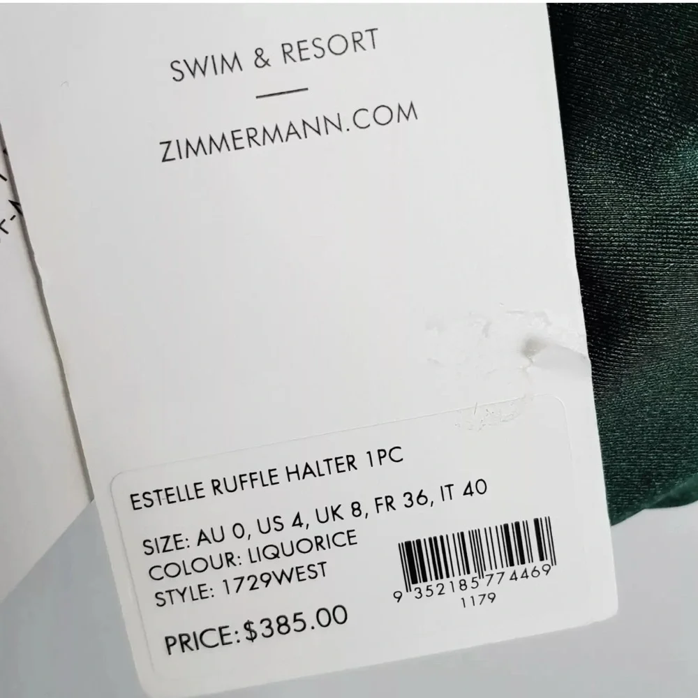 Zimmermann Green Bikini with Textured Fabric and Tie-Front - Picture 11 of 16